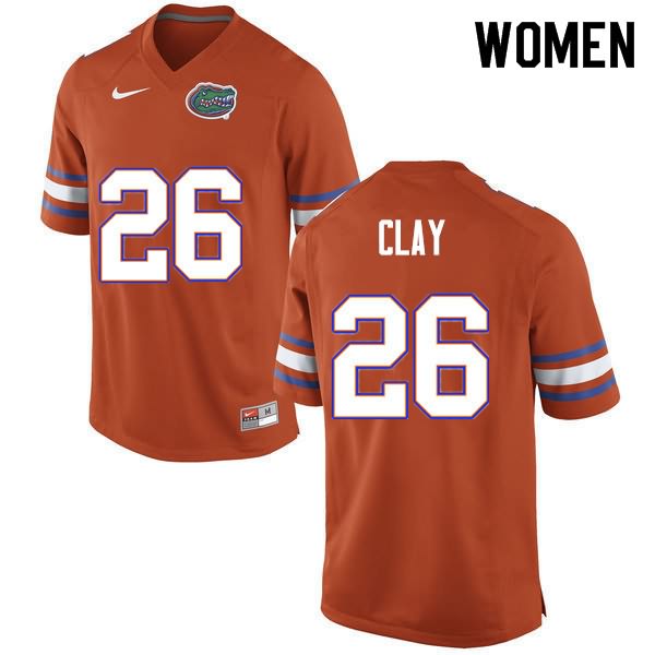 NCAA Florida Gators Robert Clay Women's #26 Nike Orange Stitched Authentic College Football Jersey UBW7564KG